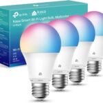 Kasa Smart Light Bulbs 4 Pack – RGB Color Changing WiFi Bulbs, Alexa & Google Home Compatible, Dimmable A19 9W 800LM, No Hub Required