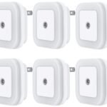 Uigos LED Night Light 6 Pack – Plug-in Dusk to Dawn Sensor, Energy Saving Night Lights, Soft White, Automatic Night Lamp for Home