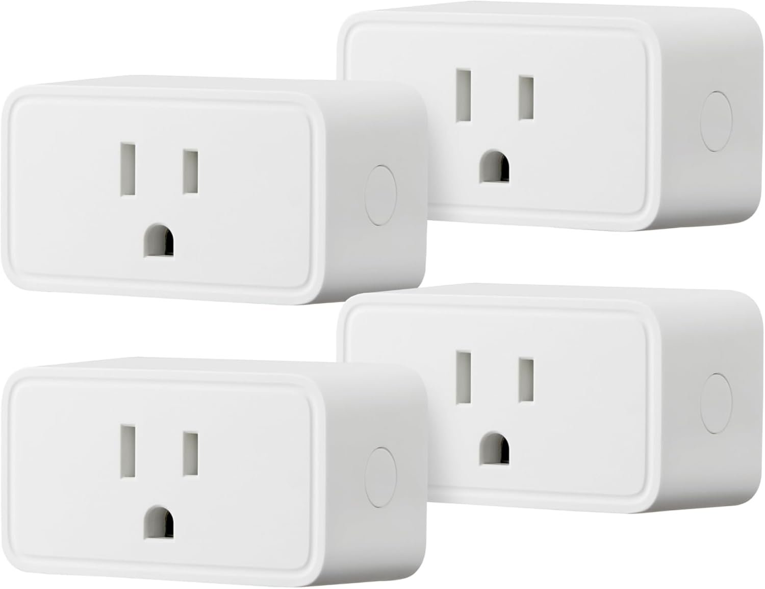 plug2 Amazon Basics Smart Plug 4 Pack – WiFi Smart Outlet for Alexa, Timer, Remote Control, Compact Design, No Hub Required - Image 1