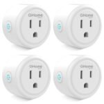 GHome Smart Plug Mini 4 Pack – WiFi Smart Outlet with Alexa & Google Home, Timer, Remote App Control, Compact Design, No Hub Required